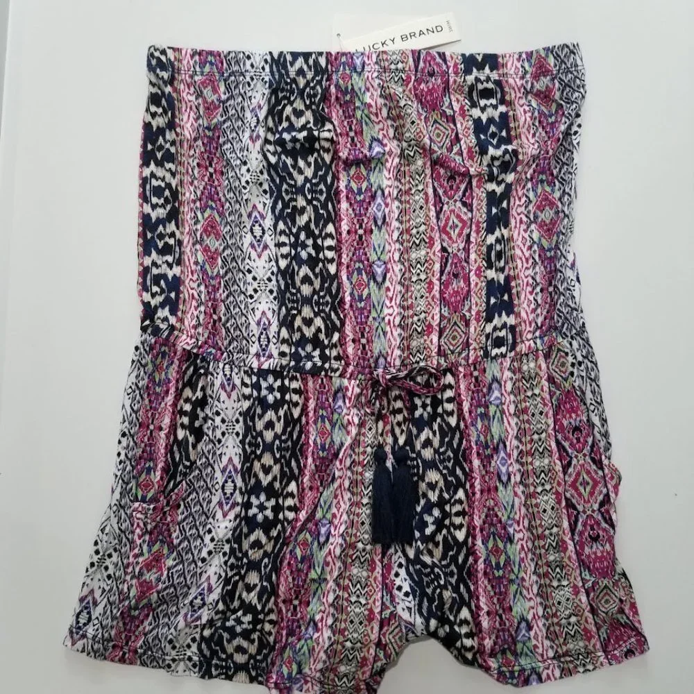 Lucky Brand Boho Chic Romper Cover-up Size Medium - Picture 6 of 11